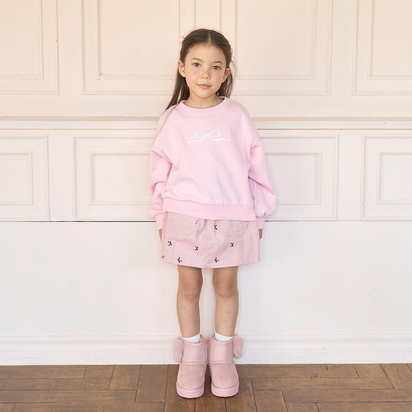 【毛球拜拜裡毛】蝴蝶結刺繡衛衣