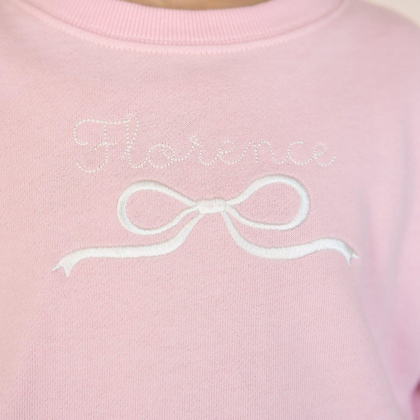 【毛球拜拜裡毛】蝴蝶結刺繡衛衣