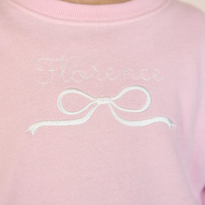 【毛球拜拜裡毛】蝴蝶結刺繡衛衣