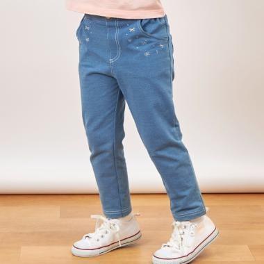 針織牛仔直筒褲