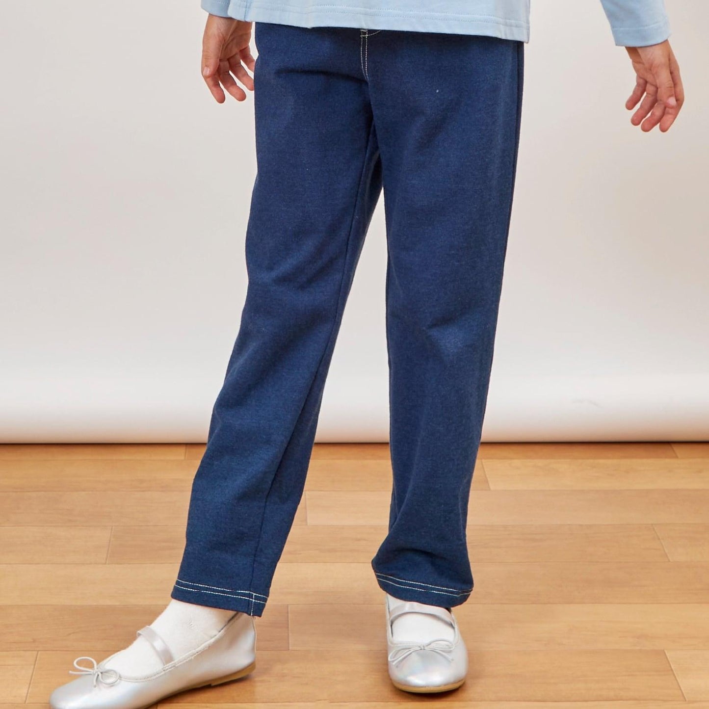 針織牛仔直筒褲