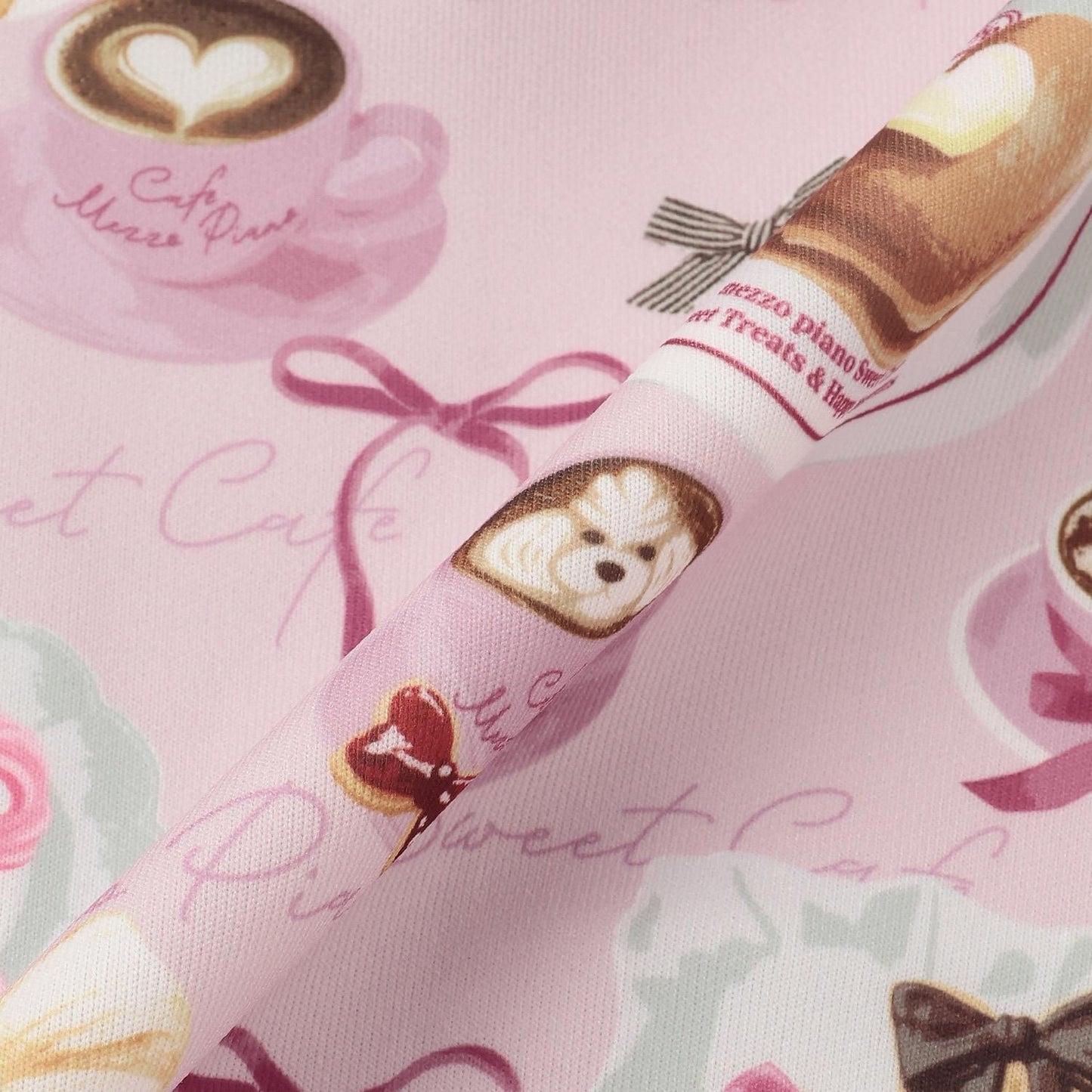 咖啡圖案拉鍊連帽衛衣