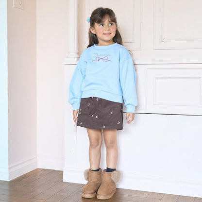 【毛球拜拜裡毛】蝴蝶結刺繡衛衣