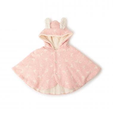 【有機】兔子提花斗篷【日本製造】