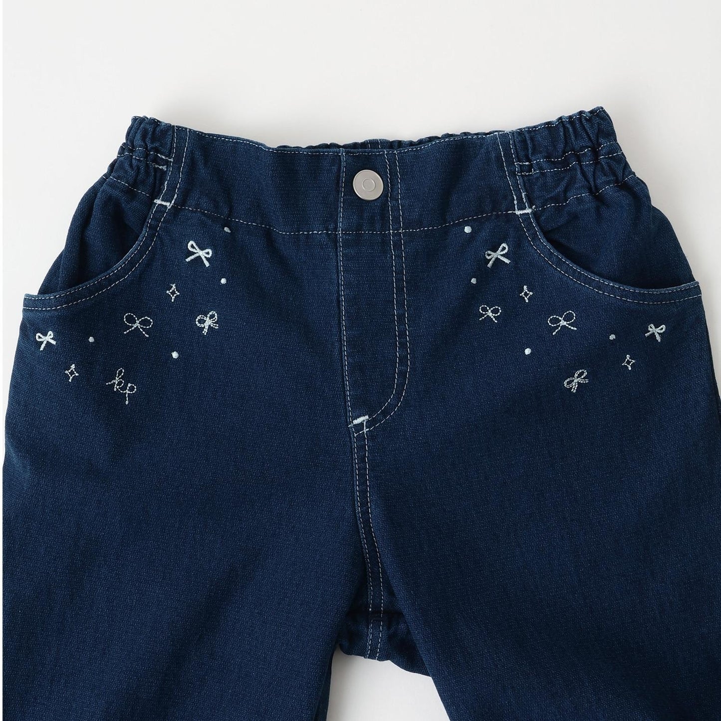 針織牛仔直筒褲