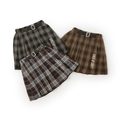 裝飾腰帶百褶裙