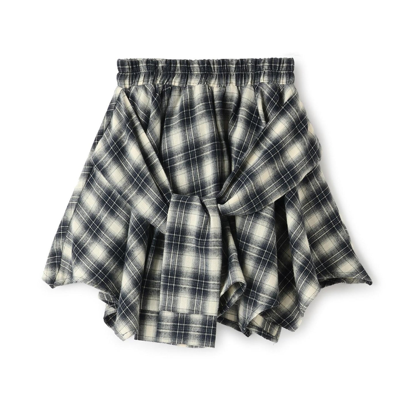 【LTXC】腰帶風格格紋裙褲