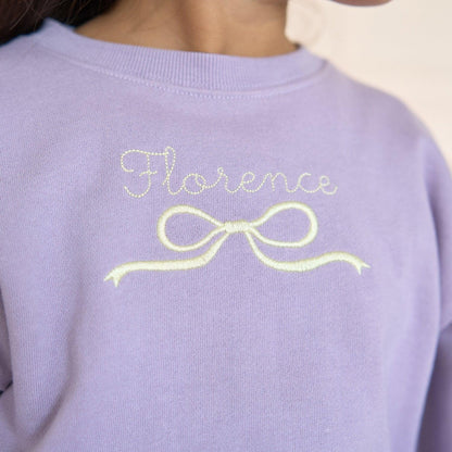 【毛球拜拜裡毛】蝴蝶結刺繡衛衣