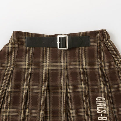 裝飾腰帶百褶裙