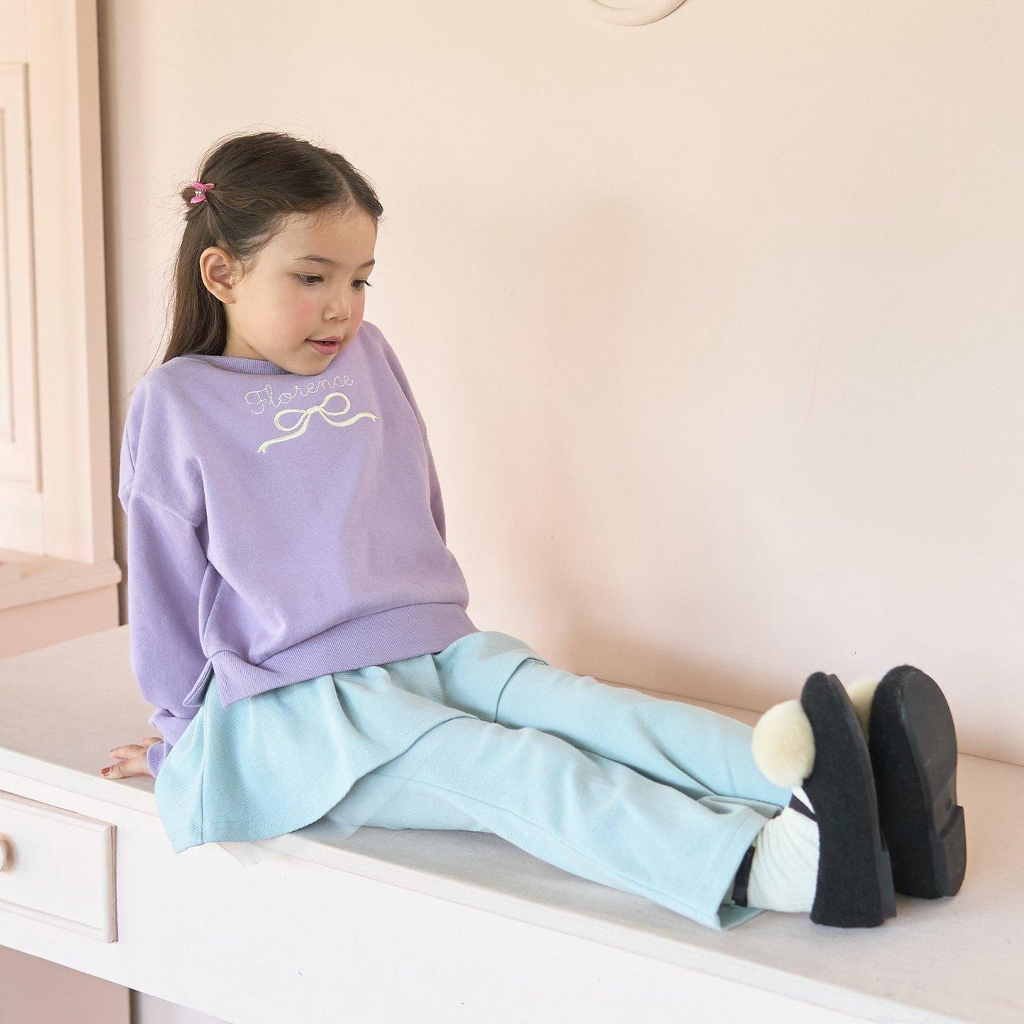 【毛球拜拜裡毛】蝴蝶結刺繡衛衣