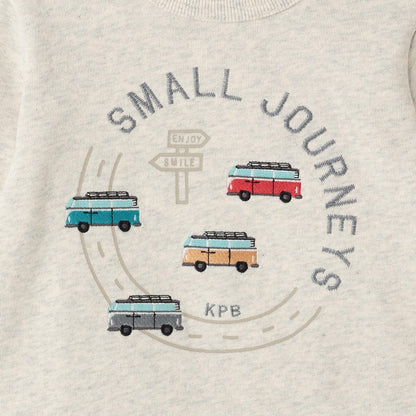 車刺繡×下襬格紋衛衣