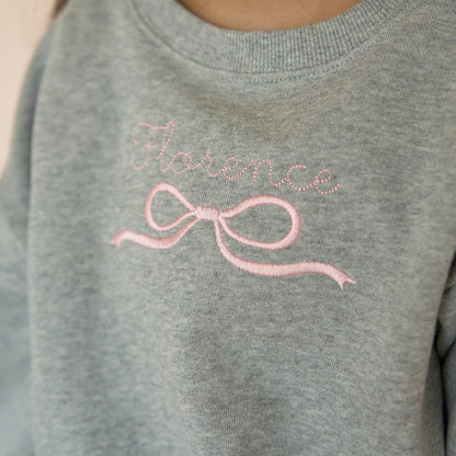 【毛球拜拜裡毛】蝴蝶結刺繡衛衣