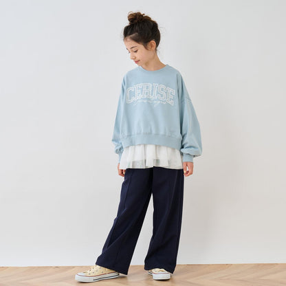 【130cm可選】帶揹帶寬腿褲