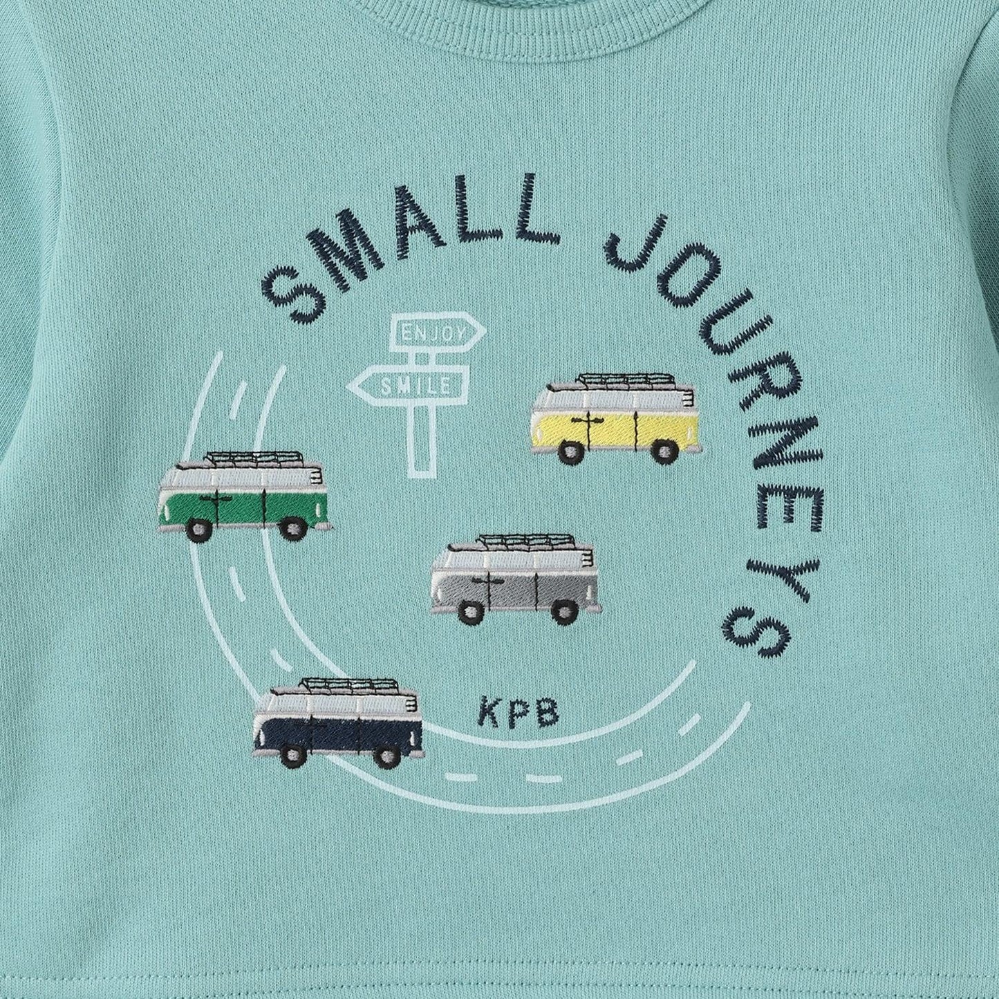 車刺繡×下襬格紋衛衣