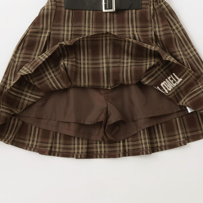 裝飾腰帶百褶裙