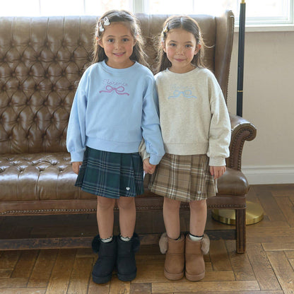 【毛球拜拜裡毛】蝴蝶結刺繡衛衣