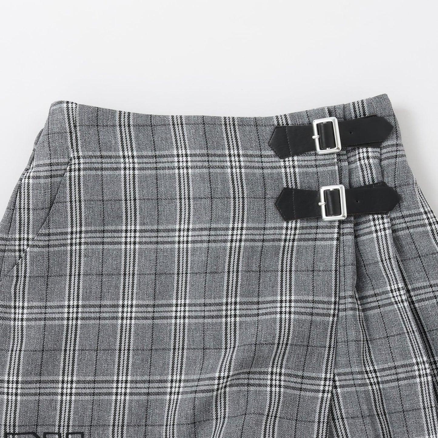 格紋半身裙褲