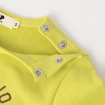 車刺繡×下襬格紋衛衣