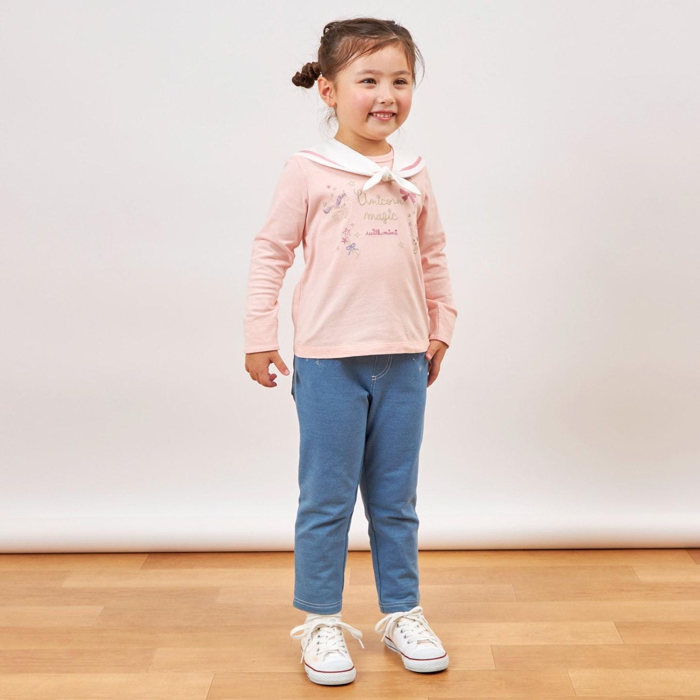 針織牛仔直筒褲