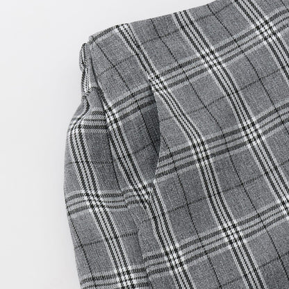 格紋半身裙褲