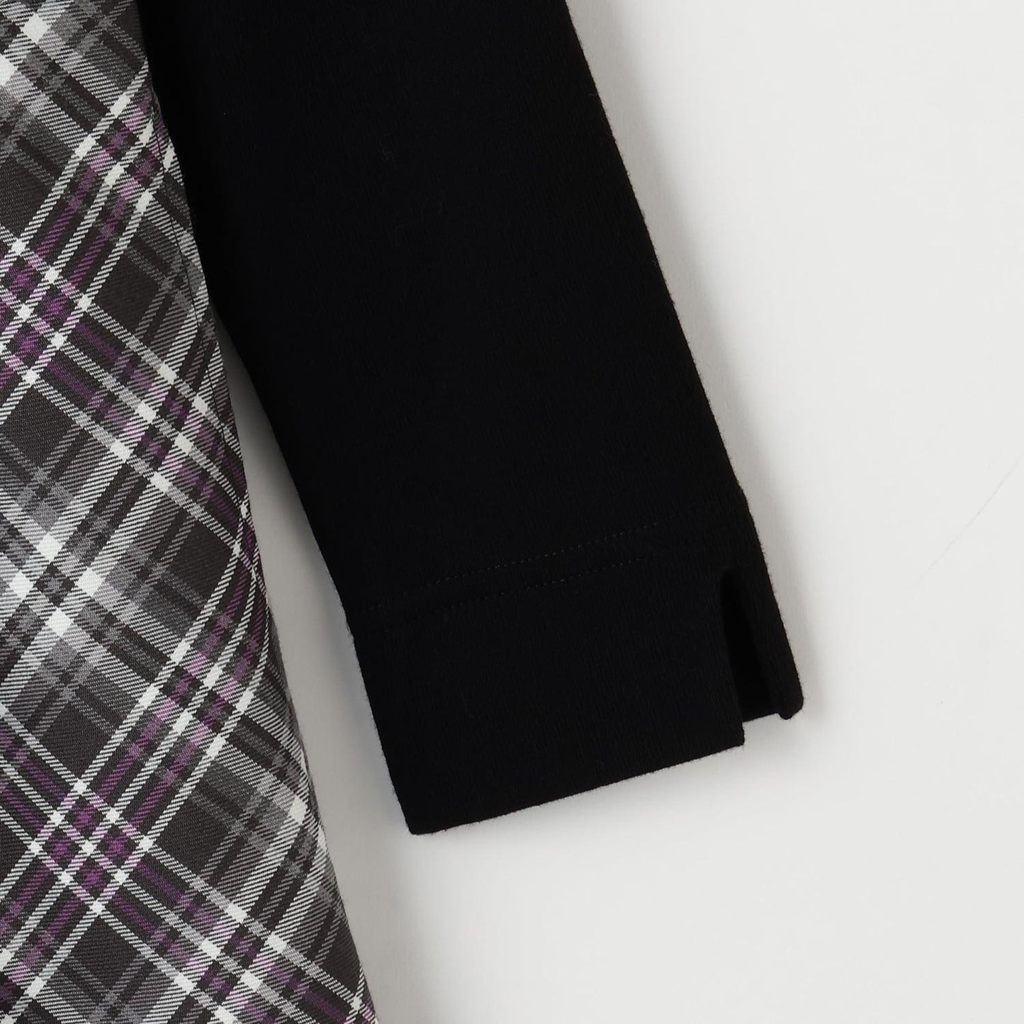 層疊風格格紋連衣裙