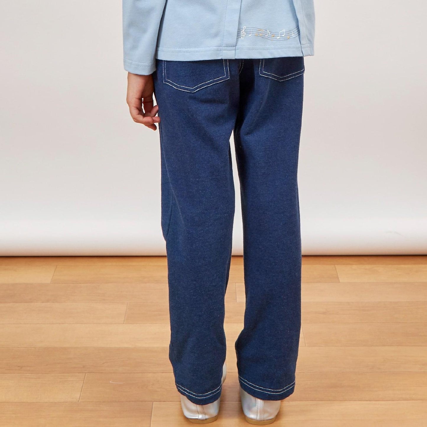 針織牛仔直筒褲