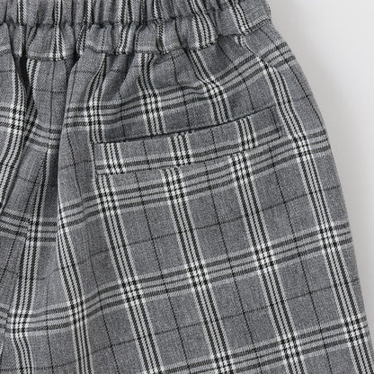 格紋半身裙褲
