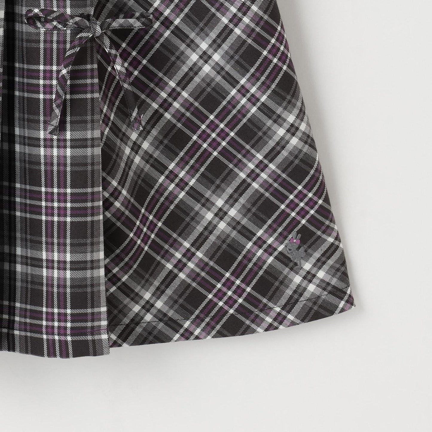 層疊風格格紋連衣裙