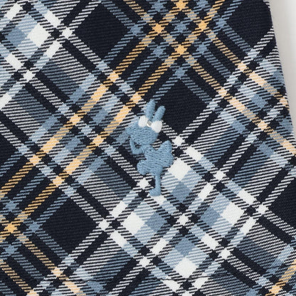 層疊風格格紋連衣裙