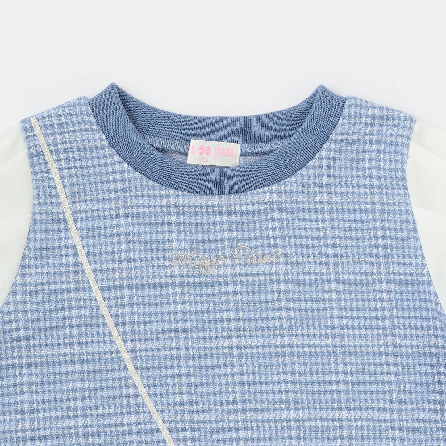 貓咪斜挎包提花格紋連衣裙