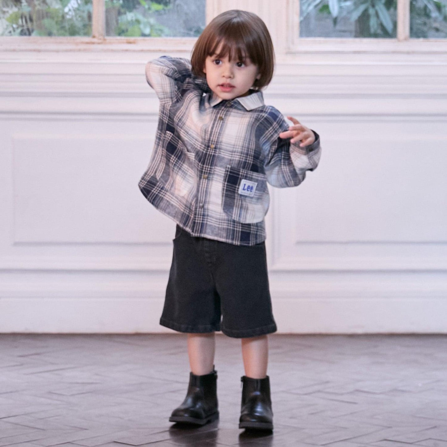 【Lee】牛仔格子襯衫