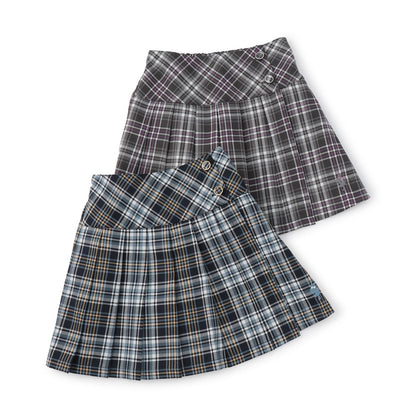 格紋百褶裙褲