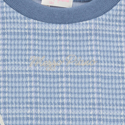 貓咪斜挎包提花格紋連衣裙