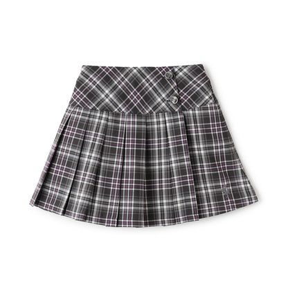 格紋百褶裙褲