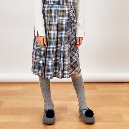 層疊風格格紋連衣裙