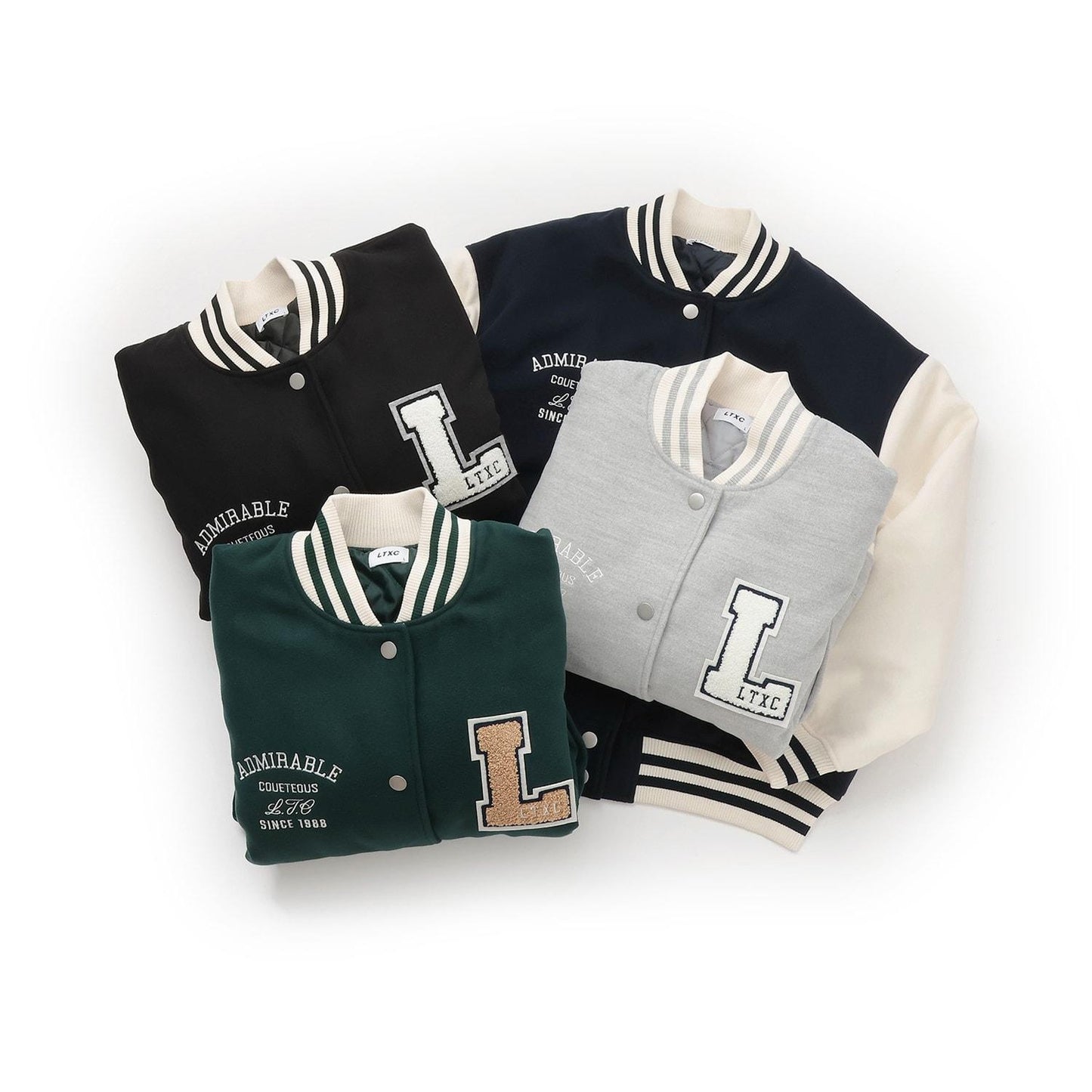 內襯絎縫棒球夾克