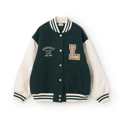 內襯絎縫棒球夾克
