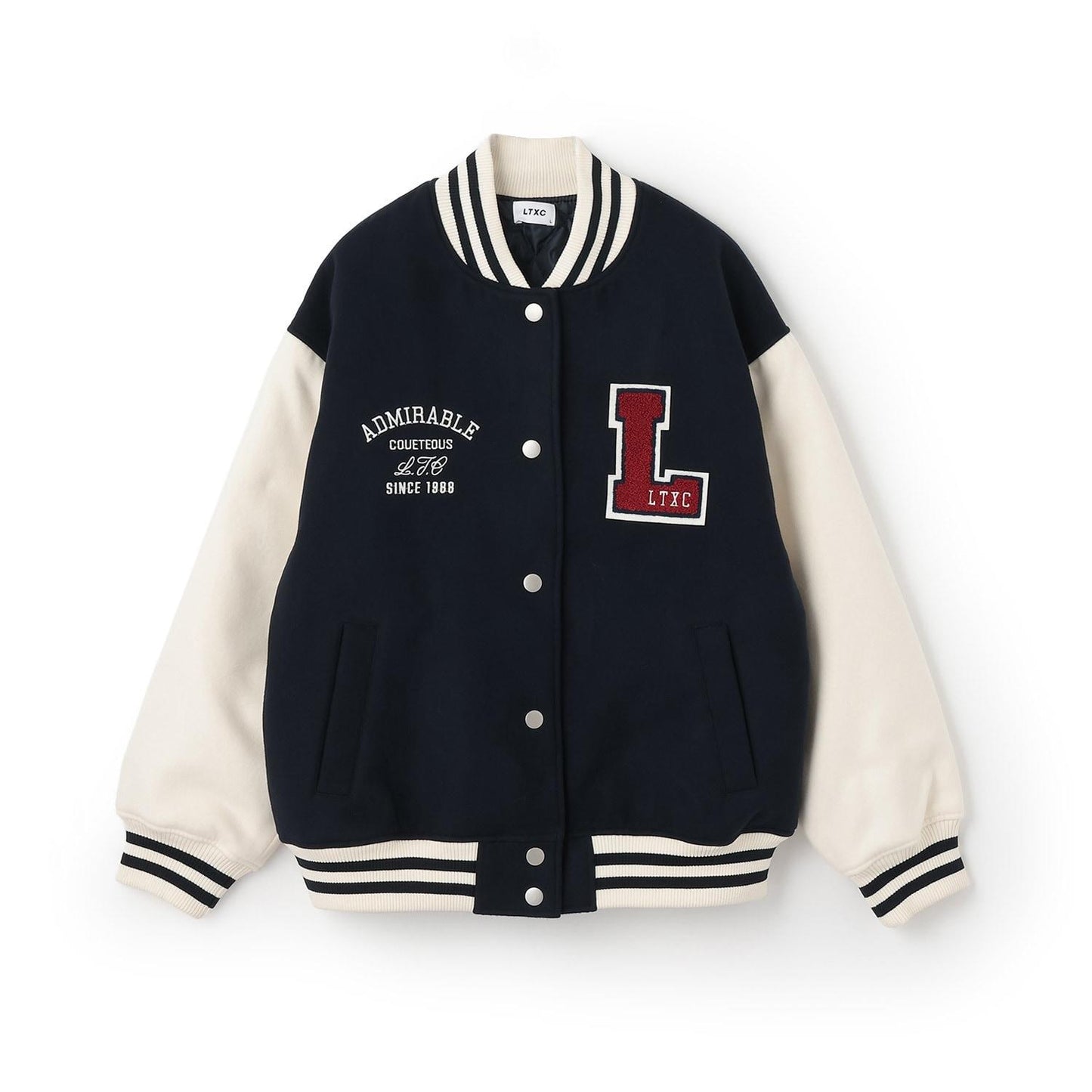 內襯絎縫棒球夾克