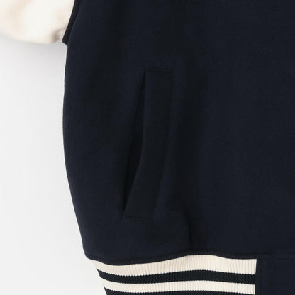 內襯絎縫棒球夾克