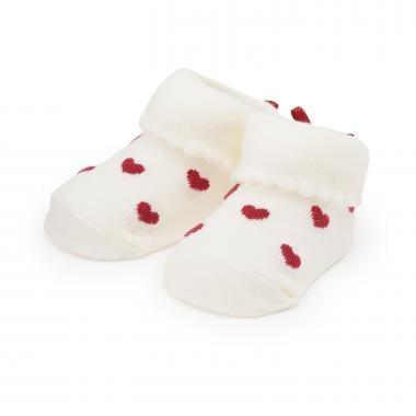 後綁帶蝴蝶結愛心杯形短襪