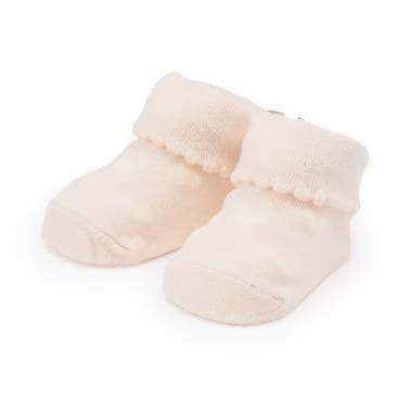 後綁帶蝴蝶結愛心杯形短襪