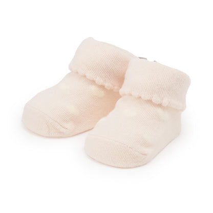 後綁帶蝴蝶結愛心杯形短襪