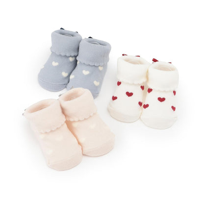 後綁帶蝴蝶結愛心杯形短襪