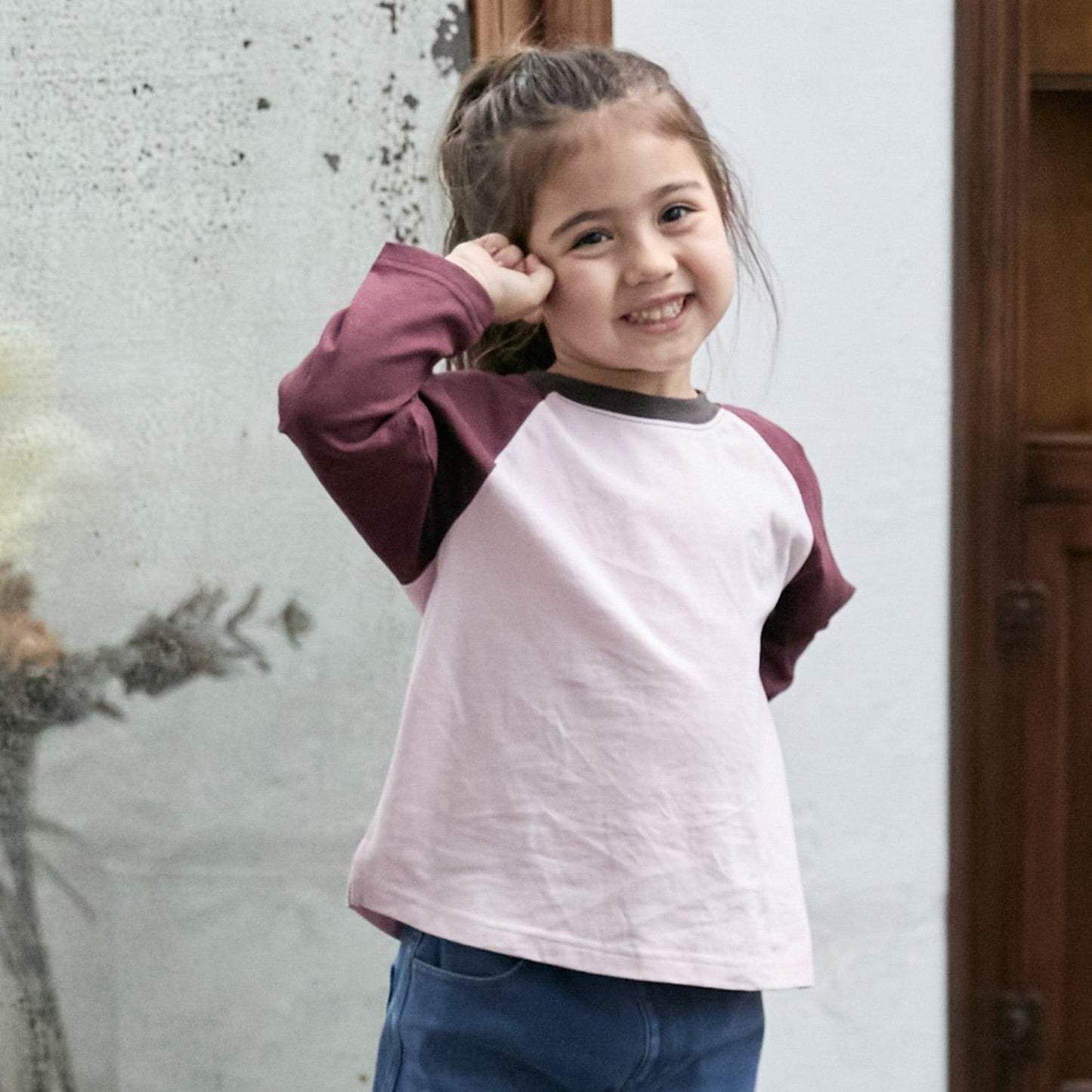 【有機棉】插肩長袖T恤