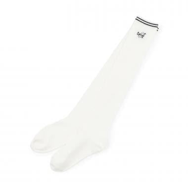 條紋羅紋過膝長襪