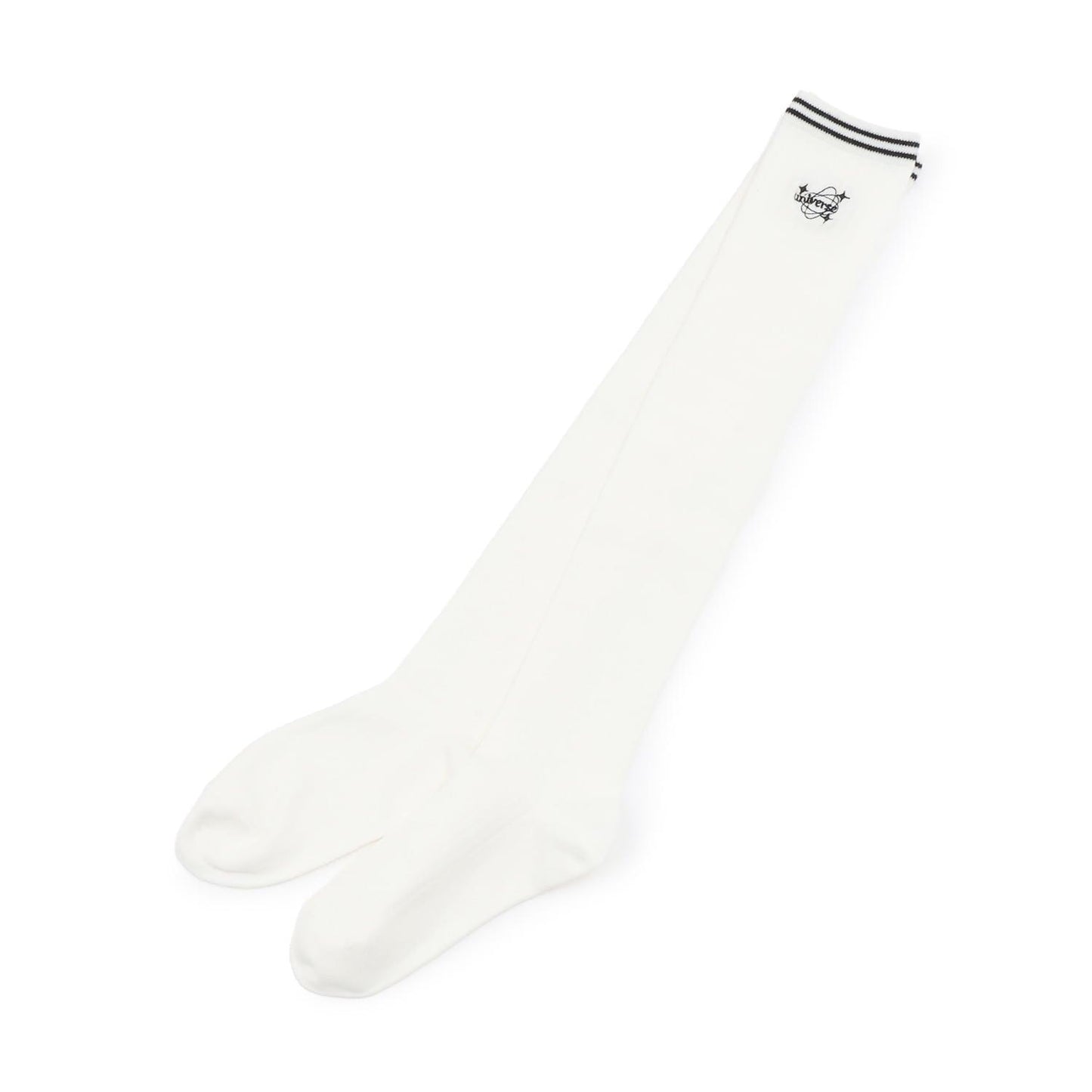 條紋羅紋過膝長襪