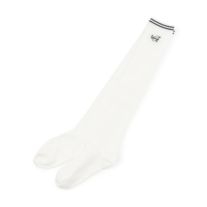 條紋羅紋過膝長襪