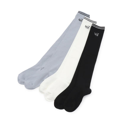 條紋羅紋過膝長襪