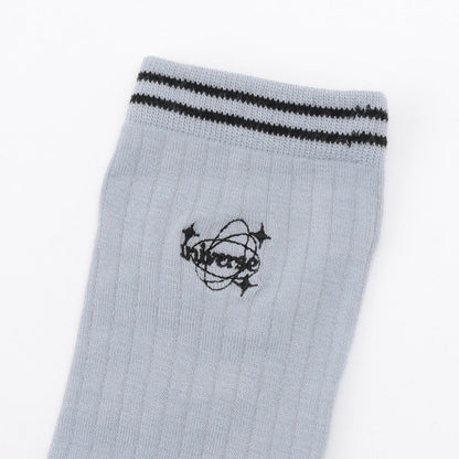 條紋羅紋過膝長襪