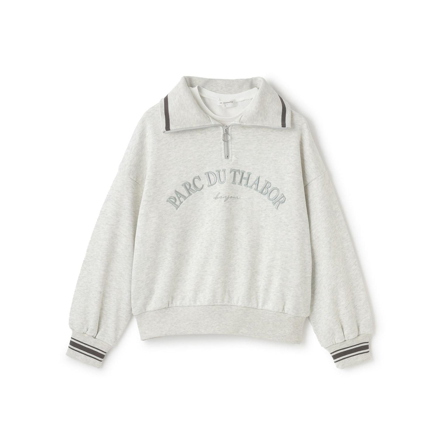 半拉鍊衛衣+長袖T恤套裝